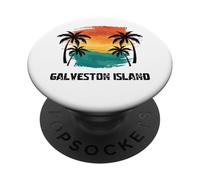 Galveston Island Travel, Texas USA Vacaciones turísticas de verano PopSockets PopGrip Adhesivo