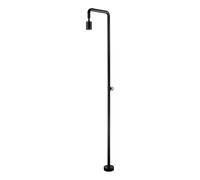 Galyon IMEX Grifería Ducha Exterior Piscina Pool Acero Inoxidable - GPP001 Columna Monofluido 1 Vía, Grifo Monomando con Giro 90°, Acero S.316 para Instalación Profesional en Exteriores (Negro Mate)