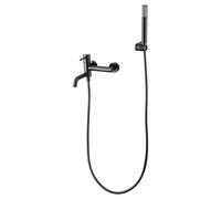 GALYON IMEX Grifería para Baño/Ducha - BDM039-4BGM, Black Gun Metal, Cartucho Monomando Cerámico Ø35 mm, Flexo PVC 1,80 m (Black Gun Metal)
