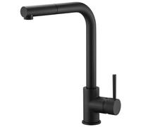 GALYON IMEX Grifo Cocina Fregadero Extraible - MALTA Grifo Cocina Monomando con Caño Extraíble, Cartucho Cerámico Ø35mm, Cuerpo de Latón, Acabado y Diseño Moderno y Elegante (NEGRO MATE)