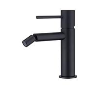 GALYON IMEX Grifo de Bidé Monomando Serie Monza - Grifo de Cuerpo de Latón con Cartucho Cerámico Ø26 mm TOP, Conexión Flexos 3/8”, Diseño Compacto para Baños Modernos (Negro Mate)