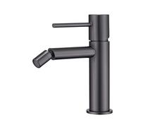 GALYON IMEX Grifo de Bidé Monomando Serie Monza - Grifo de Cuerpo de Latón con Cartucho Cerámico Ø26 mm TOP, Conexión Flexos 3/8”, Diseño Compacto para Baños Modernos (Black Gun Metal)