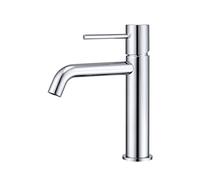 GALYON IMEX Grifo Monomando de Lavabo, Serie Monza BDM039-1, Acabado Cromo, Cartucho Cerámico Ø26 mm, Flexos 3/8" (Cromado)