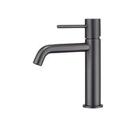 GALYON IMEX Grifo Monomando de Lavabo, Serie Monza BDM039-1, Acabado Cromo, Cartucho Cerámico Ø26 mm, Flexos 3/8" (Black Gun Metal)