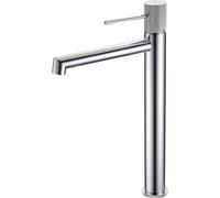 GALYON IMEX Grifo Monomando Lavabo Alto - BDD038-3 Cuerpo de Latón, Cartucho Cerámico Ø26mm TOP, Flexos 3/8”, Acabado Moderno Serie Line (Cromado)