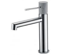GALYON IMEX Grifo Monomando Lavabo - BDD038-1 Cuerpo de Latón, Cartucho Cerámico Ø26mm TOP, Flexos 3/8”, Serie Line (Cromado)