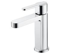GALYON IMEX Monomando de Lavabo SERIE ROMA - Grifo de Latón con Acabado Cromado, Cartucho Cerámico Ø28 mm TOP, Flexos 3/8".