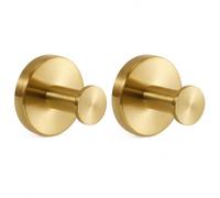Galyon Kalla Pack 2 Colgadores Baño Oro Cepillado Premium