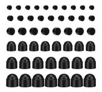 Gama de Tapas para Tuercas Hexagonales, 210 Piezas Negro Tuercas Cúpula Decorativas, M4/M5/M6/M8/M10/M12 Tuerca Domo Plástico Negra, Juego de Tuercas de Sombrerete Negras para Vivienda Coordinada