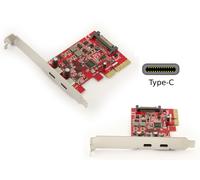 Gama Pro - Tarjeta PCIe 3.0 4x - 2 x USB 3.1 10GBps Tipo C - Perfil Alto Bajo