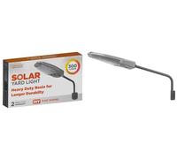 Gama Sonic 17iS90810 - Luz solar para exteriores, incluye 2 opciones (brazo de montaje o directo a la pared), color gris