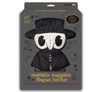 GAMAGO Plague Doctor - Almohadilla térmica y almohada abrazable, almohadilla de calor para microondas para calambres, dolores y alivio de la ansiedad, bonito paquete de calor relleno de trigo