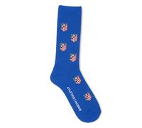 GAMBEA Calcetines Atlético de Madrid Escudo Azul, 36-40. Calcetines Atlético de Madrid. Producto Oficial Tallas 41-46 y 36-40. Caña Media