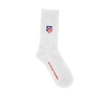 GAMBEA Calcetines Atlético de Madrid Escudo Canalé Blanco, 41-46. Calcetines Atlético de Madrid. Producto Oficial Tallas 41-46 y 36-40. Caña Media