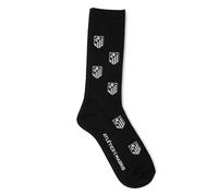 GAMBEA Calcetines Atlético de Madrid Escudo Monocrom Negro, 41-46. Calcetines Atlético de Madrid. Producto Oficial Tallas 41-46 y 36-40. Caña Media