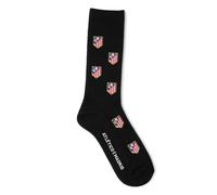 GAMBEA Calcetines Atlético de Madrid Escudo Negro, 41-46. Calcetines Atlético de Madrid. Producto Oficial Tallas 41-46 y 36-40. Caña Media