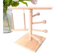 Gambia de juego para pájaros | Parque de juegos para periquitos de madera para seguro - Porlo de natural multifuncional, accesorios en jaula para cacatúas, amigos, jóvenes, viejos, profess