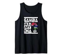 Gambia está en mi ADN con el puño levantado del Mapa de África de la Bandera de Gambia Camiseta sin Mangas