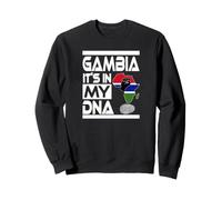 Gambia está en mi ADN con el puño levantado del Mapa de África de la Bandera de Gambia Sudadera