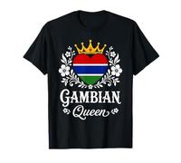 Gambian Queen Gambia Flag Proud Gambian Woman Camiseta