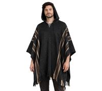 Gamboa Poncho de Alpaca Estilo Clint Eastwood, Mexicano y Western para Hombre Adulto, Negro -, M
