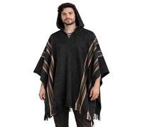 Gamboa Poncho de Alpaca Estilo Clint Eastwood, Mexicano y Western para Hombre Adulto, Negro -, M
