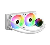 GAMDIAS AIO Watercooling 240mm, Refroidisseur CPU Processeur, Miroir Infini, Ventilateurs PWM ARGB, MB Sync, Intel LGA 1700/1200, AMD AM5/AM4, Blanc