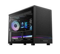 GAMDIAS Athena M4M - Mini Tower Argb Gabinete para juegos | 3 ventiladores integrados de 120 mm, soporta placa base Mini-ITX, Micro-ATX | AIO Support superior: 360 mm/frontal: 240 mm/parte inferior