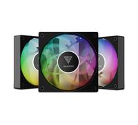 GAMDIAS Notus M1-1203 120mm ARGB PWM Fan (3 Pack), Include Reverse Blade x3, Daisy-Chain Connection, Closed-Loop Technology for Steady RPM on Cooler, Low-Noise Operation (Max. 1600RPM @25dBA), Black