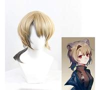 Game Arknights Absinthe Cosplay Wig Gradient Gradient Heat-resistant Fiber Hair Wigs + Free Wig Cap+ Ears wigs and ears