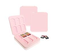 Game Card Case for Nintendo Switch2, Card Holder with 12 Cartridge Slots,Card Storage Case for Switch 2 (Pink)