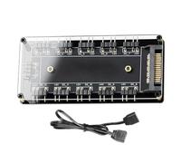 Game Chassis Hub, LED Light Strip Hub, PC Fan Control Hub, 10 Port Fan Controller, ARGB Game Computer Hub, Computer Cooling Hub, Fan and LED Hub, PC RGB Control Hub, Computer Light Control, PC Game