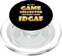 Game Collector Idgaf Vintage Board Video Gamer Collections PopSockets PopGrip para MagSafe