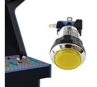 Game Console Button with Light - Small Round Arcade Button, Bright Visual Switch | LED Arcade Replacement Part, Illuminated Game Console Supply for Bedroom Living Room Internet Cafe