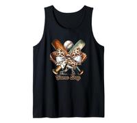 Game Day - Bate de béisbol con estampado de leopardo Camiseta sin Mangas