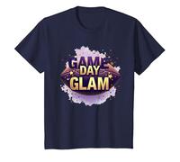 Game Day Glam - Moda Deportiva para Mujer Camiseta, Niños, Azul Marino, 10 años