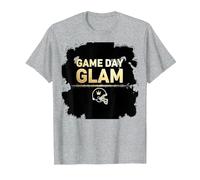 Game Day Glam Royalty - Aficionado al fútbol Americano Camiseta, Hombre, Gris Jaspeado, 4XL