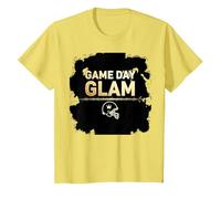 Game Day Glam Royalty - Aficionado al fútbol Americano Camiseta, Niños, Limón, 4 años