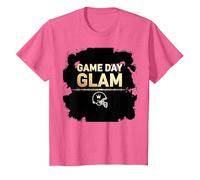 Game Day Glam Royalty - Aficionado al fútbol Americano Camiseta, Niños, Rosa Jaspeado, 10 años
