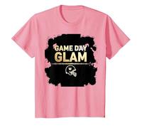 Game Day Glam Royalty - Aficionado al fútbol Americano Camiseta, Niños, Rosado, 4 años