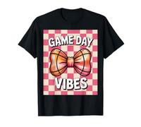 Game Day Vibes Coquette Cute Basketball Bow Aesthetic Style Camiseta