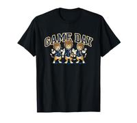Game Day Vintage Football Cat Retro Mascot Varsity Style Camiseta