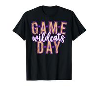Game Day Wildcats Purple Yellow Wildcat Pride School Spirit Camiseta
