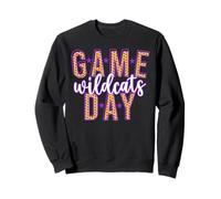 Game Day Wildcats Purple Yellow Wildcat Pride School Spirit Sudadera
