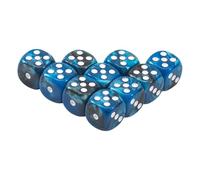 Game Dice, Acrylic Dice Set, Colorful 6-Sided Rollers, Smooth Rounded Corners, Occassion Games and Family Gatherings, for Kids Adults, 0.47x0.47 Inches, Blue Color, 10 Pieces
