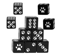 Game Dice, Cat Paw Pattern Board Game Set, Portable and Travel Friendly, Fun Decorative Dice for Camping, Home, Picnic, Dormitory, Family Night, Teens, Adults, Beginners, 0,63 pulgadas