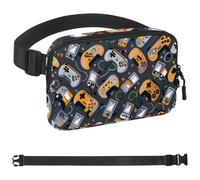 Game End Handle-1065 - Riñonera de estilo unisex: riñoneras de moda, bolsas cruzadas deportivas delgadas a la moda para correr, senderismo, senderismo, mujer, hombre, multicolor, 4 x 23 x 15 cm,