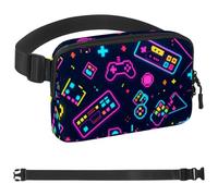 Game End Handle-1068 - Riñonera de estilo unisex: riñoneras de moda, bolsas cruzadas deportivas delgadas a la moda para correr, senderismo, senderismo, mujer, hombre, multicolor, 4 x 23 x 15 cm,