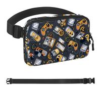 Game End Handle-1071 - Riñonera de estilo unisex: riñoneras de moda, bolsas cruzadas deportivas delgadas a la moda para correr, senderismo, senderismo, mujer, hombre, multicolor, 4 x 23 x 15 cm,