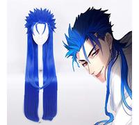 Game Fate Grand Order Pelucas de Cosplay Cu Chulainn Cosplay Peluca de pelo Peluca sintética resistente al calor Fiesta de carnaval de Halloween